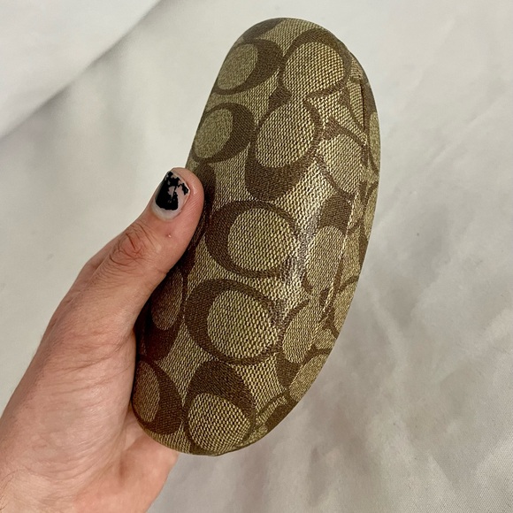 COACH | vintage brown/cream signature monogram eyeglass/sunglasses case holder - Picture 1 of 6